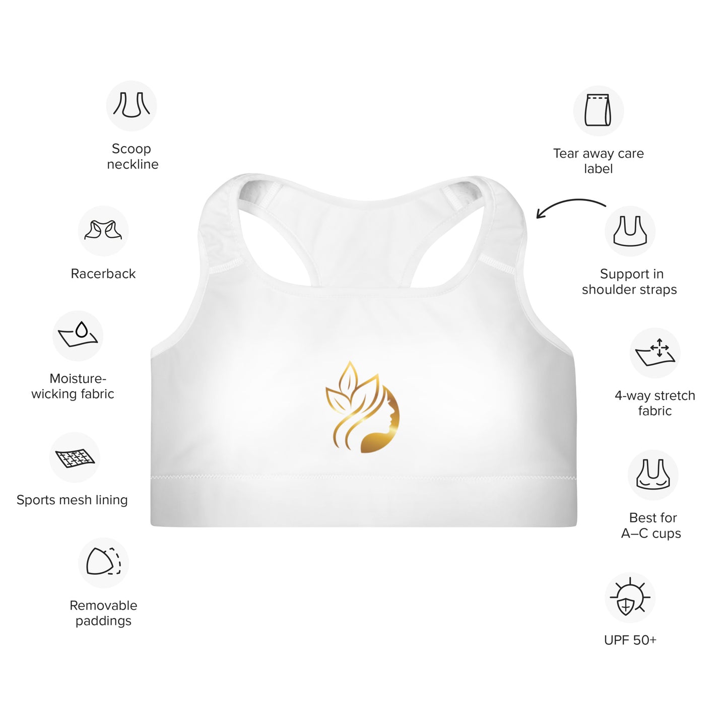 Padded Sports Bra - Futurity Health & Beauty